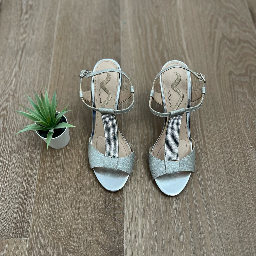 Nina Sliver Sparkly Heels